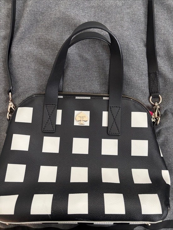 kate spade Handbags - kate spade Black & White Checkerboard Dome Satchel
